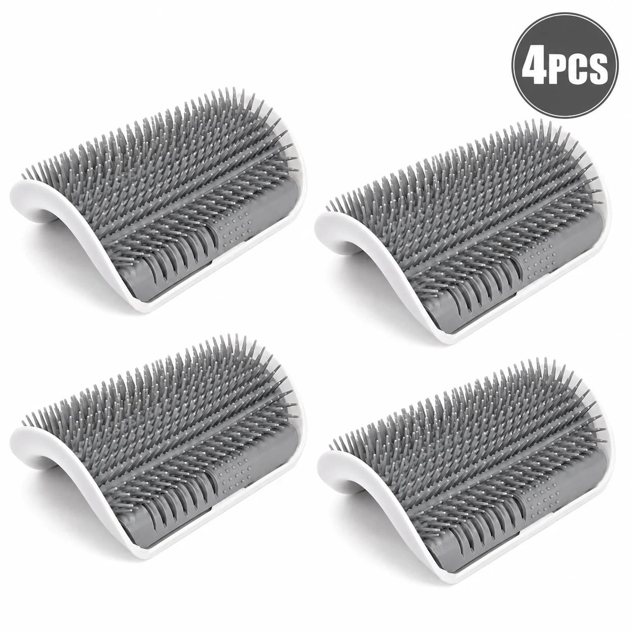 4Pcs Cat Brush Cat Corner Self Groomer Softer Pet Wall Corner Massage Comb Corner Scratcher Pet Grooming Brush Comb Grooming