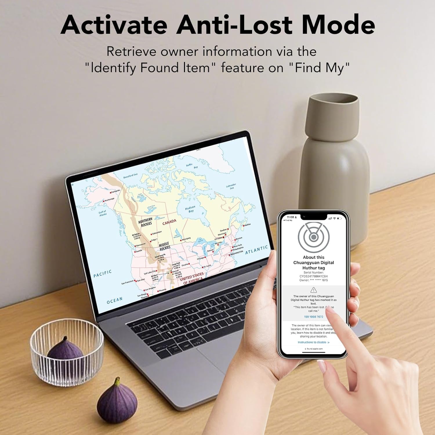 Air Tracker 4 Pack, Smart Bluetooth Tracker for Apple Find My (Ios Only), IP67 Waterproof Tracker with Keychain, Item Finder and GPS Finder for Keys, Luggage, Wallet, Etc, Replaceable Battery