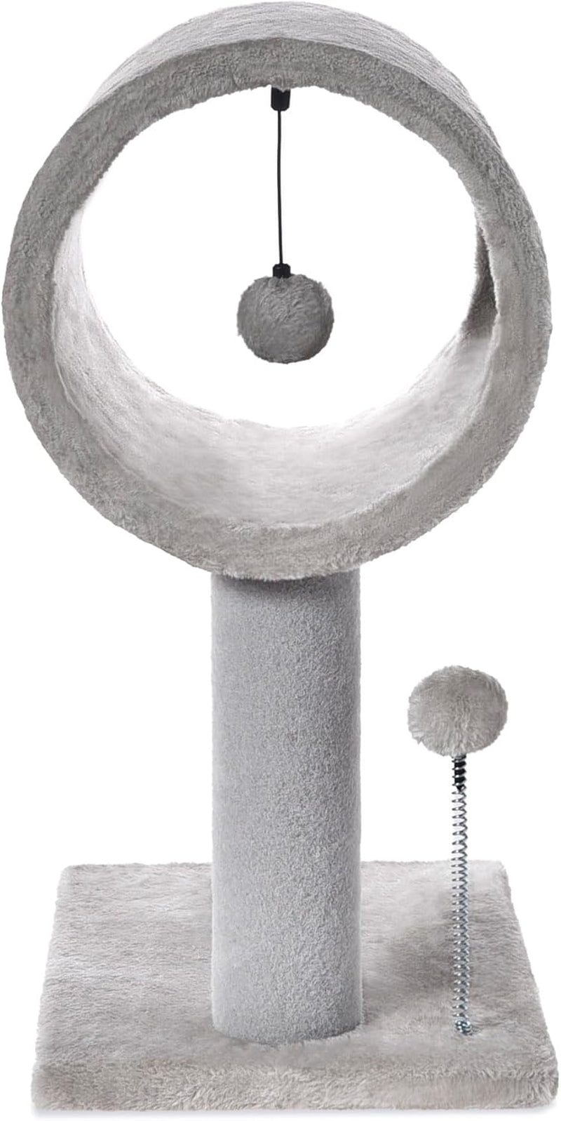 Scratching Post 20.5" Cat Tree with Tunnel Carpet Cat Tower Kitten Tree Cat Tree with Hanging Ball for Indoor Cat, Grey