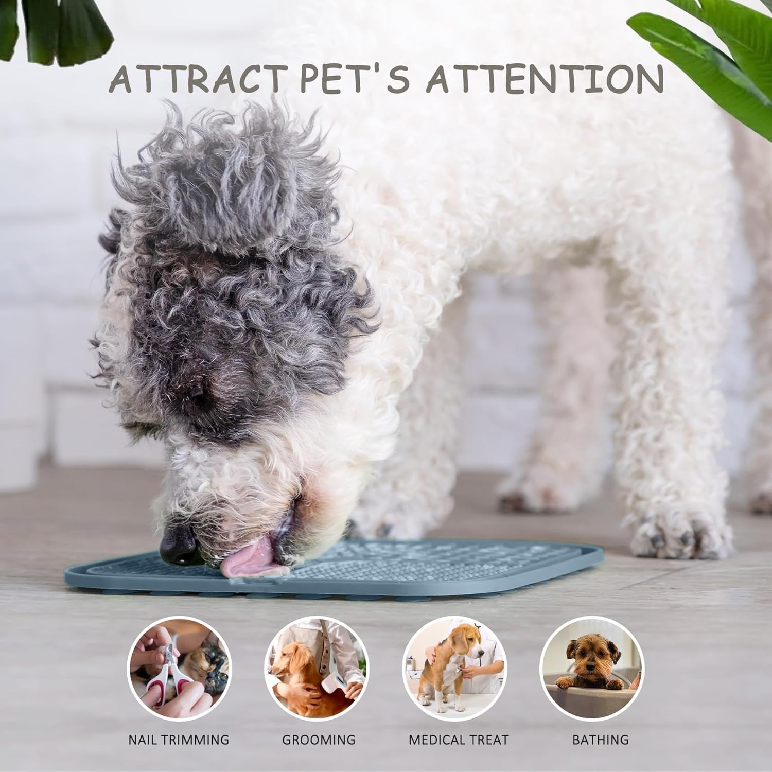 2 Pack Lick Mat for Dogs,Cats,Upgraded 8.5×8.5 Inches Licking Mats with Suction Cups,Slow Feeder Licking Pad for Anxiety Relief and Boredom Reducer,Suitable for Dog Training