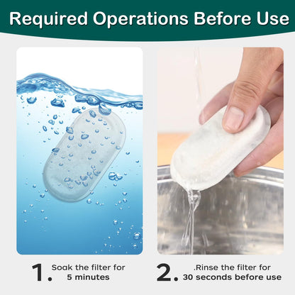 Cat Water Fountain Filter,16 Pack Cat Fountain Replacement Filters for Stainless Steel 67Oz/2L Adjustable Water Flow Pet Water Fountain,Dog Water Fountain (8+8 Pack)