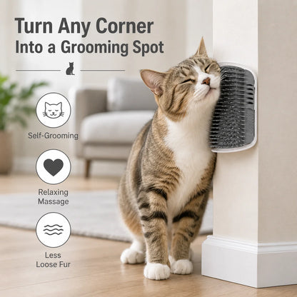 4Pcs Cat Brush Cat Corner Self Groomer Softer Pet Wall Corner Massage Comb Corner Scratcher Pet Grooming Brush Comb Grooming